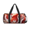 thumbnail image 2 of Haiem Red Sun Flame Fox Pattern Gym Bag for Women Men, Waterproof Travel Duffel Bags, Personal Item Travel Bag Weekender Bag with Shoes Compartment & Wet Pocket, 2 of 8