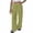 Green, variant on Chbgutlmr Womens Pants Eyelet Elastic Waist High Rise Trousers Casual Loose Dressy Lightweight Solid Color Pants