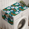 thumbnail image 1 of Tropical Washing Machine Organizer, Floral Jungle and Leopards Hibiscus Blossoms Rainforest Wildlife Flora Theme, Anti-slip Fabric Top Cover for Washer and Dryer, Multicolor, by Ambesonne, 1 of 1
