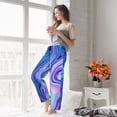 thumbnail image 5 of Fuzoiu Swirl Blue And Purple Print Women's Pajama Pants,Lounge Pants with Drawstring and Pockets, Casual Pjs Sleep Bottoms, Women's Sleep Pants-Large, 5 of 6