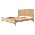 thumbnail image 2 of Cid Tori Queen Bed- Fluted Headboard- Low Profile Platform- Natural Brown, 2 of 10