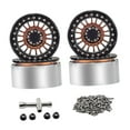 thumbnail image 3 of TISHITA 4 Pcs Jantes de Roue de Crawler RC 1/10 Pcs de Rechange Alliage d'Aluminium pour SCX10 H8H Bronze, 3 of 8