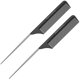 thumbnail image 1 of Peine de cola profesional de 8,8 pulgadas (paquete de 2) - Peine de cola de acero inoxidable y fibra de carbono negro - Antiestático y resistente al calor - Ligero para todo tipo de cabello de Bardeau, 1 of 3
