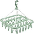 thumbnail image 1 of Calcetín Tendedero Perchero con 32 Clips para Calcetín Secador Plegable Pinzas para Ropa Secadora para Ropa Interior Pinzas para Toallas Sujetadores Guantes Sombreros Verde TUNC Sencillez, 1 of 5