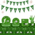 thumbnail image 2 of Footballs Party Supplies Green Football Ball Theme Paper Cup Plate Tableware, 2 of 7