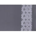 thumbnail image 2 of Zelouf Small Flowers Double Border With Sequins On Tulle  , Sewing, DIY, Crafts Fabric by the Yard, Silver, 7 Yard, 2 of 2