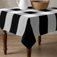 thumbnail image 4 of Black White Buffalo Check Table Cloth Waterproof Tablecloths, Farmhouse Plaid Modern Geometric Tablecloth Dining Table Cover for Kitchen Party Tabletop Outdoor, Square Tablecloth 54x54 Inch, 4 of 9