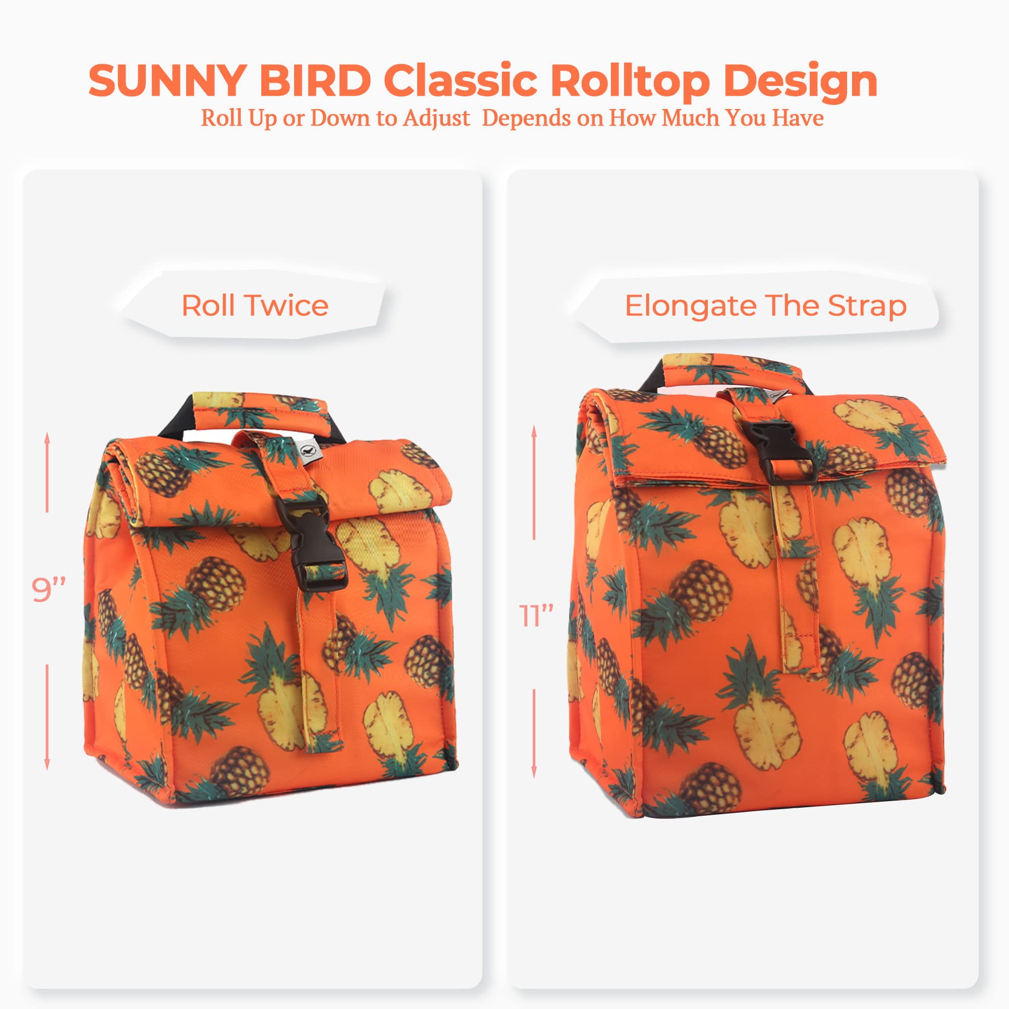  Sunny Bird - Lonchera reutilizable para adultos, para