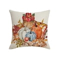 thumbnail image 2 of TERGAYEE Halloween Fall Pillow Covers Orange Pumpkin Themed Thanksgiving Print Decorative Throw Pillows Outdoor Pillowcase Linen Cushion Decor for Sofa Bed, 2 of 6