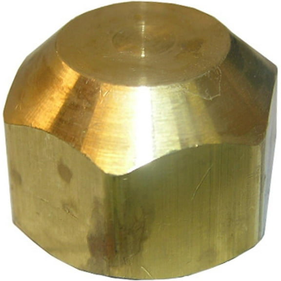 Lasco Fittings Brass Flare Cap - 3/8 Inch Gold