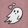 thumbnail image 5 of Dalix Heartly Ghost Embroidered Cotton Relaxed Fit Short Sleeve Crewneck Tee Shirt Women in Orchid Purple M Medium, 5 of 5