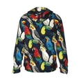 thumbnail image 3 of Uemuo Parrot Pattern Women's Full Zip UPF 50+ Sun Protection Hoodie Jacket Long Sleeve Sun Shirt Hiking Outdoor Performance with Pockets-X-Large, 3 of 9