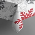 thumbnail image 5 of White Christmas Snowflake Pattern Square Tablecloth,Waterproof Square Table Cover,Wipeable Spillproof Washable Table Cover for Home Kitchen Party Decor 60"x60"(152x152cm), 5 of 6