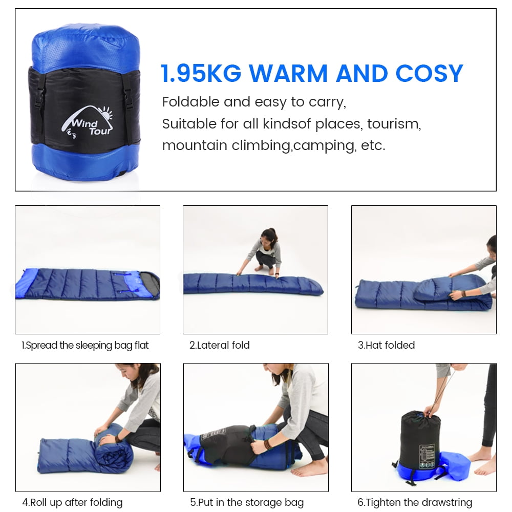 0 Degree Wearable Sleeping Bag for Adults Compact Lightweight Cold Weather Mummy Sleeping Bags for 2-3 Season Camping Backpacking, Fits 5°F ~ 50°F, 4.3lbs More Warmer