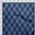 thumbnail image 4 of oneOone Cotton Poplin Twill Medium Blue Fabric Check Sewing Craft Projects Fabric Prints By Yard 56 Inch Wide, 4 of 4