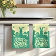 thumbnail image 7 of Happy Easter Rabbits Kitchen Towels Set of 2, Spring Daisy Green Silhouette Yellow Absorbent Dish Towels for Kitchen, Microfiber Hand Towel, Quick Drying Tea Towel for Cleaning Decorative Dishcloths, 7 of 7