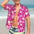 thumbnail image 7 of Honeii Vintage Flowers Print Men’s Hawaiian Shirt,Classic Button-Down Short Sleeve Shirt, for Beach, Vacation, and Outdoor Activities,3X-Large, 7 of 7