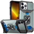 thumbnail image 1 of Funda para iPhone 14 Pro Max 13 12 Pro Max 8 7 Plus Mini SE, protección resistente con cubierta de cámara deslizante y cubierta con Clip para tarjeta Fivean unisex, 1 of 2