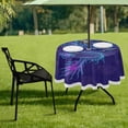 thumbnail image 7 of Coolnut 60" Blue Dragon Round Tablecloth, Waterproof Spillproof Polyester Fabric Table Cover with Zipper Umbrella Hole for Outdoor Patio Garden Dining Party, 7 of 7