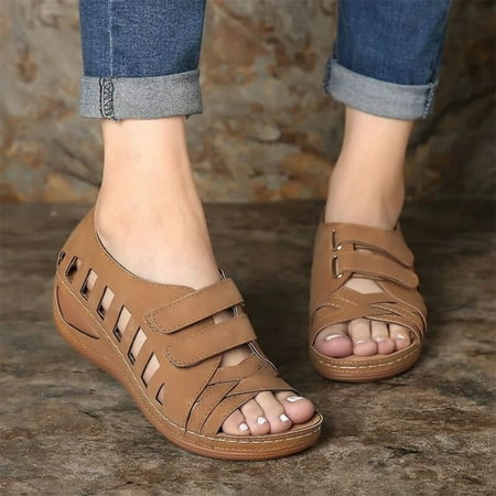 

Solid color hollow women Sandals