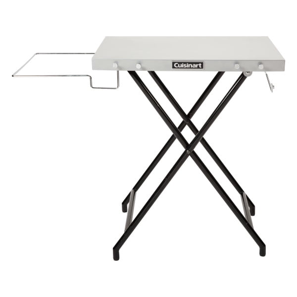 Cuisinart Fold n Go Prep Table, Portable Folding Table and Grill Stand with Tool hooks, Trash Bag Holder, Paper Towel Rack, 24 x 20 Steel Food Prep Station Perfect for BBQs, Tailgates and Camping