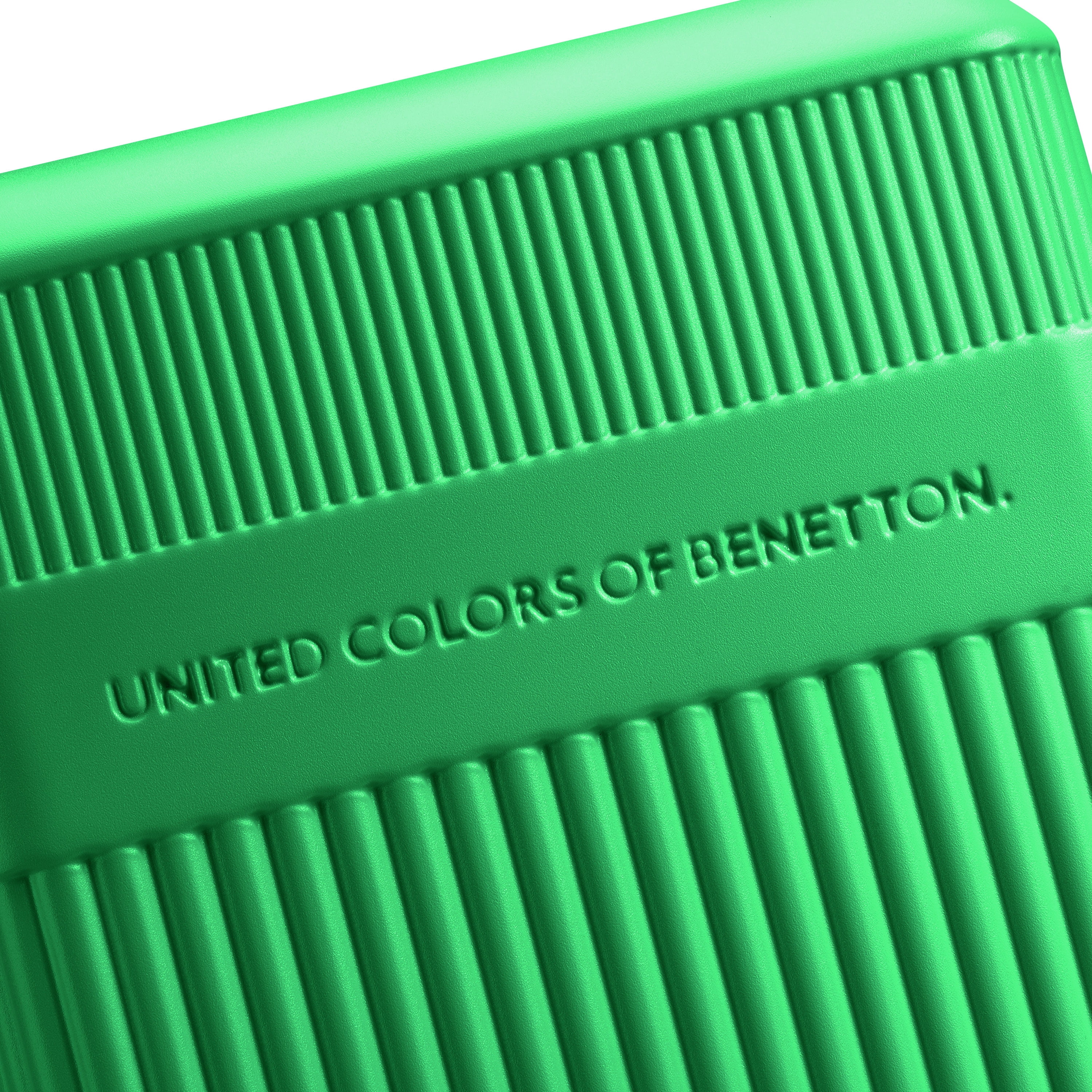 United Colors of Benetton x Delsey Paris Ribbed Hardside 20" Carry-on Expandable Spinner Luggage Green