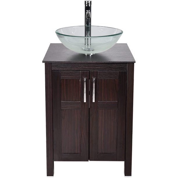 FULLWATT 24 inch Bathroom Vanity Set Combo MDF Sink Vanity