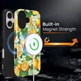 thumbnail image 3 of Magnetic Case for iPhone 17, Compatible with Magsafe PC Hard Shell Silicone Inner Bumper, Anti-Scratch Full-Body Cover Shockproof Slim Design Lemon Blossom, 3 of 7