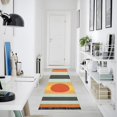 thumbnail image 4 of Yayeee Runner Rug for Bedroom 2'x6' Machine Washable Hallway Non Slip Mat, Stripes and Circle, 4 of 8