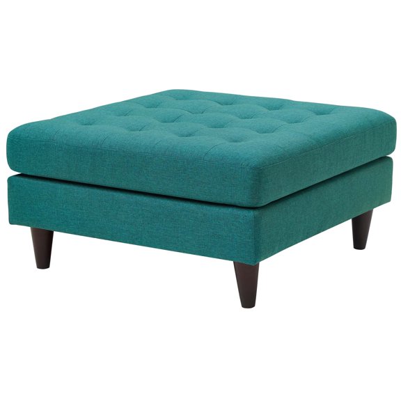 Modern Contemporary Urban Design Living Room Lounge Club Lobby Accent Chair Ottoman, Fabric, Aqua Blue