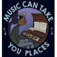 thumbnail image 2 of Men's Soul Music Takes You Places  Graphic Tee Navy Blue 2X Large, 2 of 5
