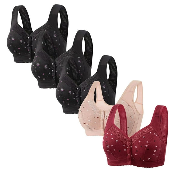 Cavosen 36ddd Bras for Women Plus Size Wireless Bras Push Up Full Coverage Stretch Bralettes Wide Straps Breathable Comfortable Underwear