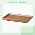 thumbnail image 5 of Black Walnut Wood Rectangular Tray, Smooth Surface, 9.84 x 5.91 x 0.87 in / 25 x 15 x 2.2 cm, Multi-Functional Tea, Fruit, Vanity Tray for Bathroom, Living Room, Bedroom, Great for Home Decor, 5 of 5