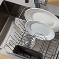 thumbnail image 4 of 2 Piece Chrome Plated Steel Small Compact Dish Drainer, Grey, 4 of 4