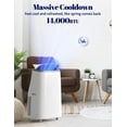 thumbnail image 2 of Power Cooling Portable Air Conditioners,14000 BTU AC Unit Portable Air Conditioner, Dehumidifier, Fan with Remote Control Quiet Floor AC Unit Cools Rooms up to 700 Sq ft with 3-Speed Wind/Night Light, 2 of 9
