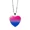 Bisexual, variant on Unisex Alloy 25mm Simple Heart Shaped Cool Colorful Stripes Bisexual Flag LGBT Gay Pride Pendant Necklace Equality Eternity Love