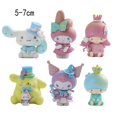 thumbnail image 1 of 6 Unids/set My Melody Cute Figure Toys Figura De Acción Colección Modelo Decoraciones De Escritorio Dibujos Animados Cinnamoroll PVC Adornos Para El Hogar Juguetes Gao Jinjia unisex, 1 of 2