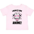 thumbnail image 3 of Inktastic I Really Love Anime with Cute Anime Cat and Hearts Boys or Girls Toddler T-Shirt, 3 of 5