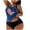 Blue, variant on Riecok Tankini Swimsuits for Women Plus Size Two Piece Bathing Suits Solid Modest Tank Top and Shorts Beach Swimwear
