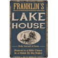 thumbnail image 1 of FRANKLIN'S Lake House Blue Cabin Home Decor Gift 8x12 Metal 208120038236, 1 of 1