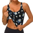 thumbnail image 4 of Naloa Daisies Flowers Sports Bras for Women, High Support Bra with Removable Pads, Comfortable - Medium, 4 of 9