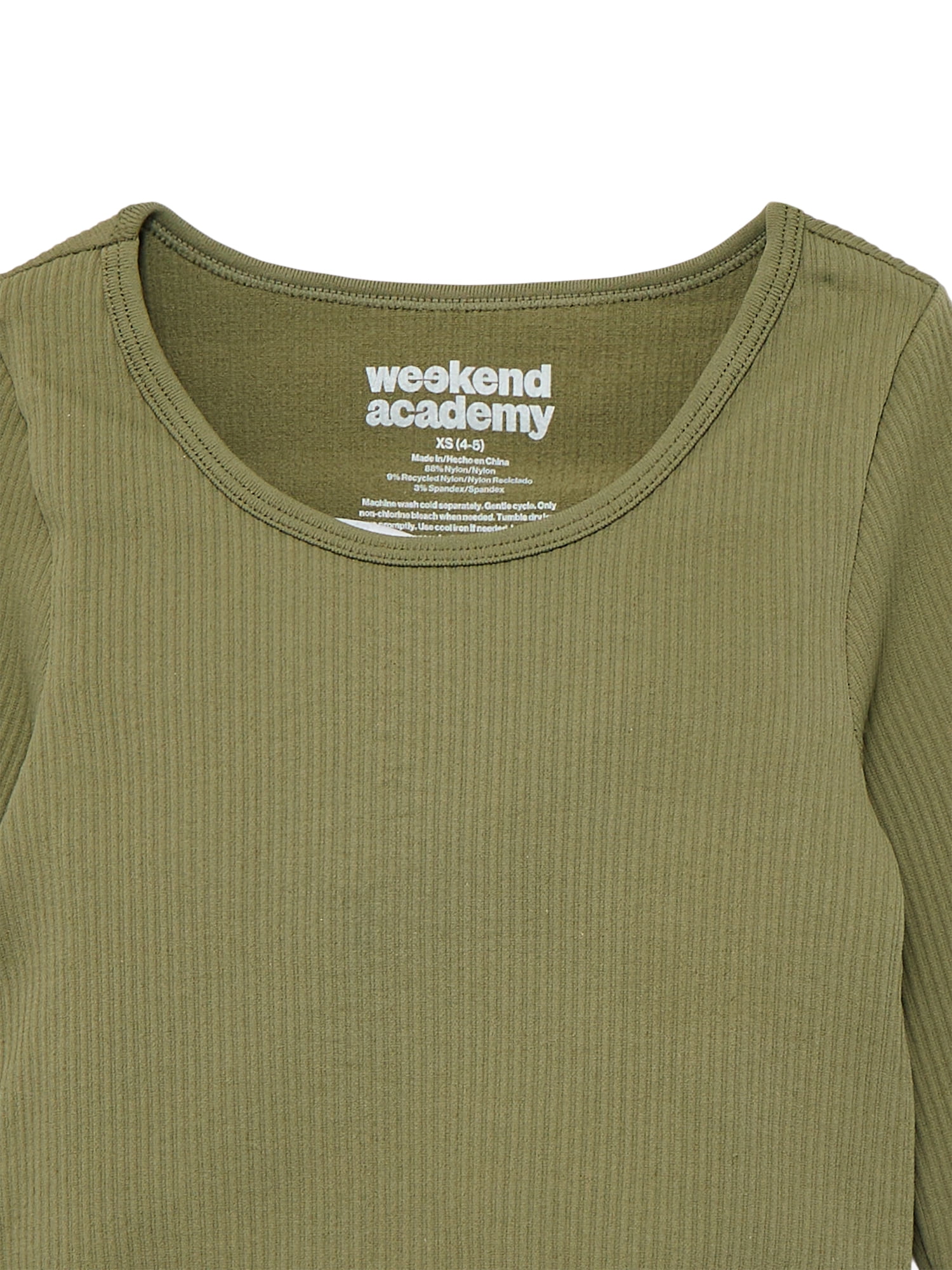 Weekend Academy Girls Seamless Top with Long Sleeves, Sizes 4-18