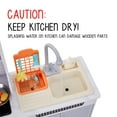 thumbnail image 4 of Lil' Jumbl Kids Kitchen Playset, Pretend Kids Wooden Kitchen with Washer/Dryer, Sink & More - Grey, 4 of 8