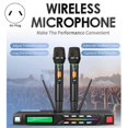 thumbnail image 3 of Professional Wireless Microphone Set UHF, Noise Reduction, Long Range, Dual Antenna for Stage Perfor, 3 of 5