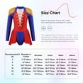 thumbnail image 7 of YIZYIF Kids Girls Drum Major Costume Tassels Long Sleeve Jumpsuit Back Zipper Bodysuit Marching Band Uniform Outfit Red 12, 7 of 7