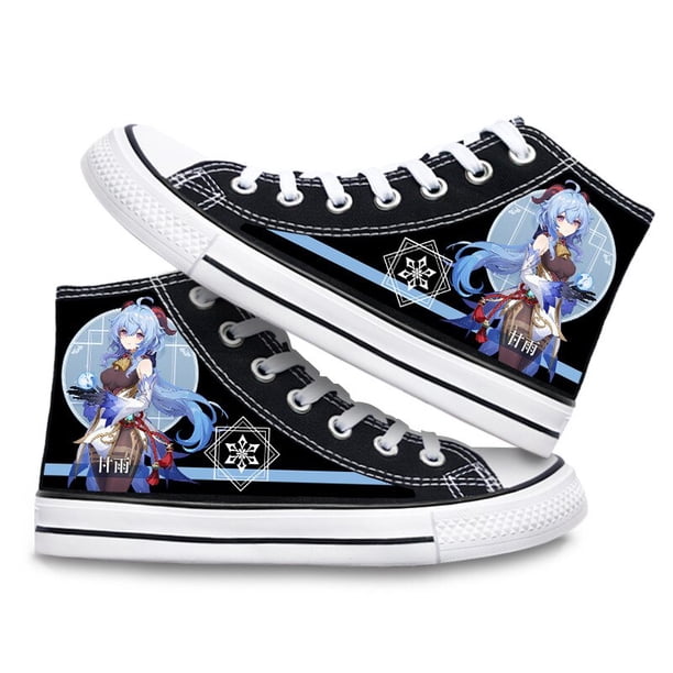 Zapatos de lona Genshin Impact, zapatillas altas, disfraz de Cosplay con estampado 3D para niños y niñas, zapatos Kawaii, regalos de Anime para niñosnorte40 Deng Xun unisex