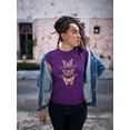 thumbnail image 2 of Gold Butterflies T-Shirt Women -June Erica Vess Designs, Female 4X-Large, 2 of 4