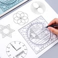 thumbnail image 7 of RUISINERY Rotatable Ruler Geometric Ruler Mathematics Measuring Tool Multifunctional Draft Rulers Circular Drawing Template Ruler, 7 of 7