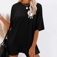thumbnail image 3 of Lolmot Oversized T Shirts For Women Plus Size Slogan Graphic Drop Shoulder Short Sleeve Tops Summer Loose Pullover Tees, 3 of 6