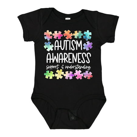 

Inktastic Autism Awareness Support and Understanding Puzzle Pieces Gift Baby Boy or Baby Girl Bodysuit